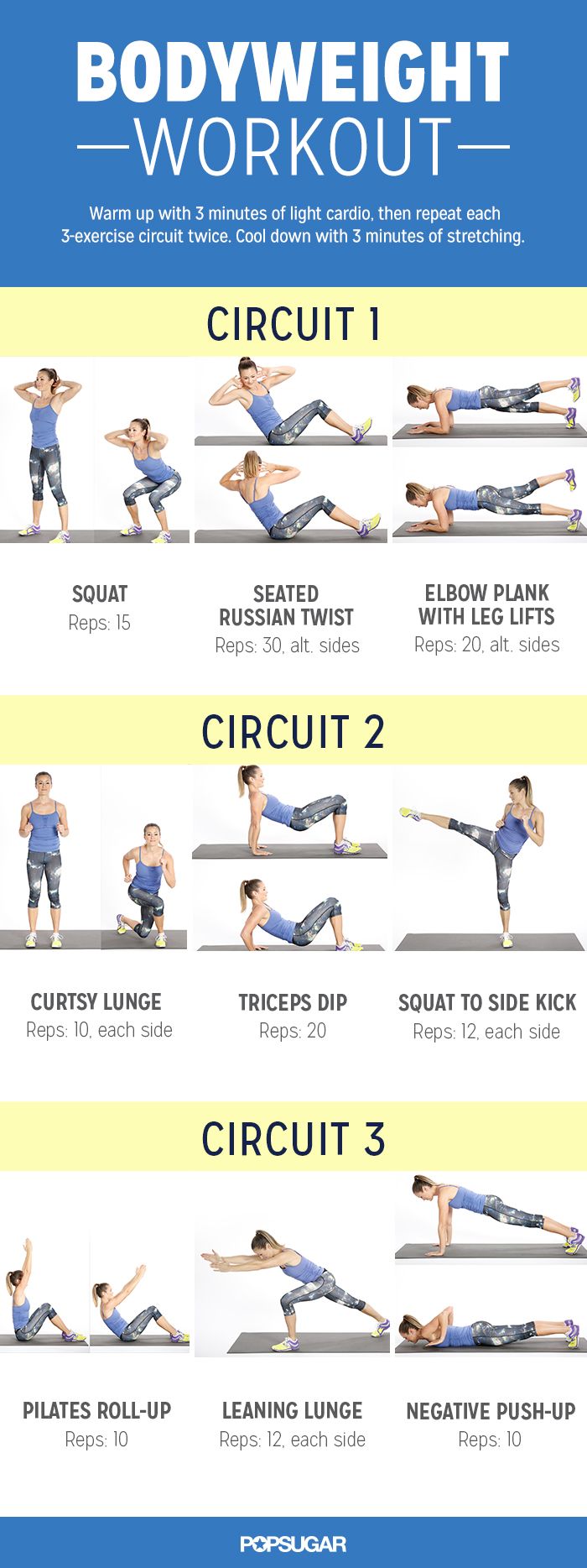 Exercise Routine For Losing Weight Bodyweight Workouts