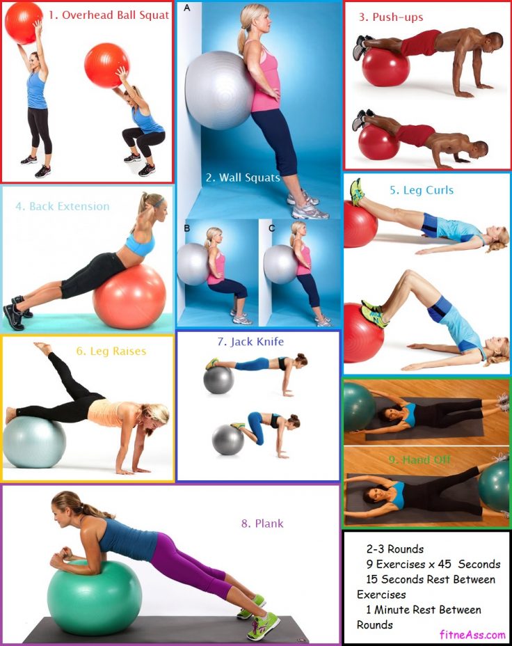 exercise ball exercises for beginners