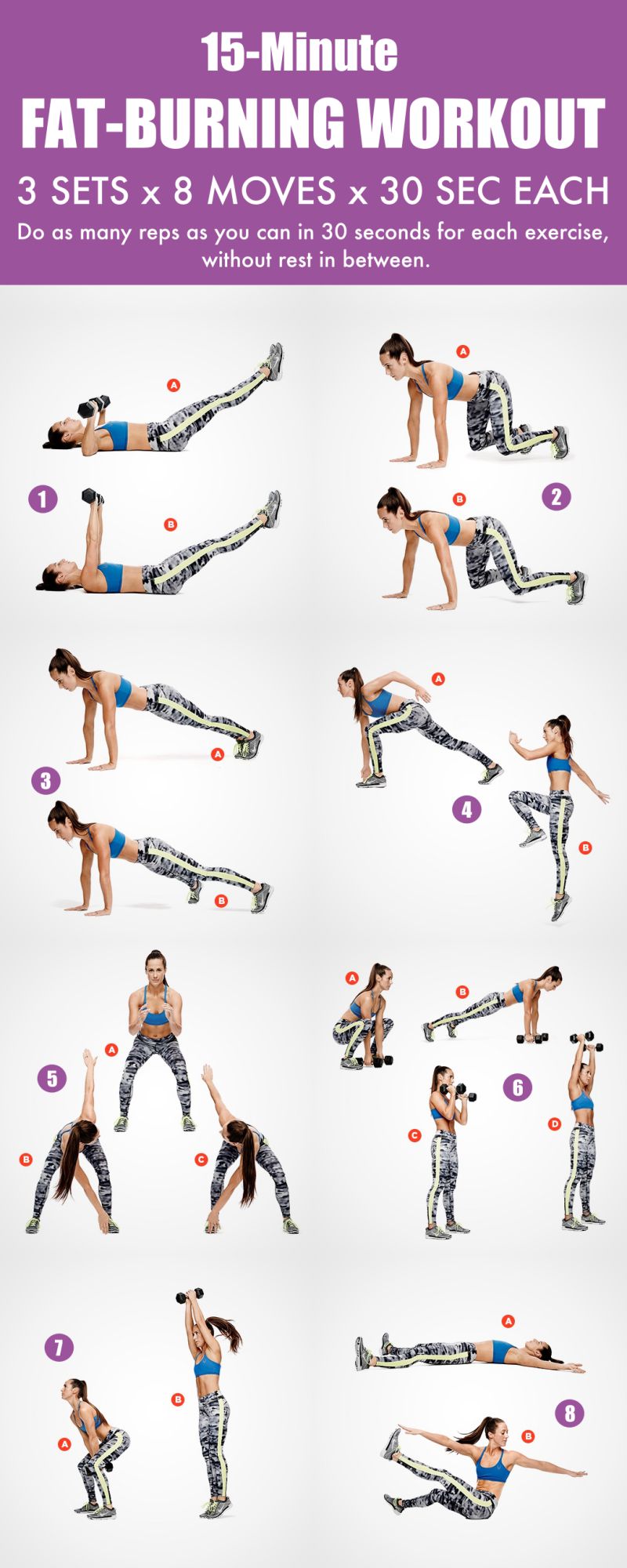 15-Minute Total Fat-Burning Workout Routine - Fitneass