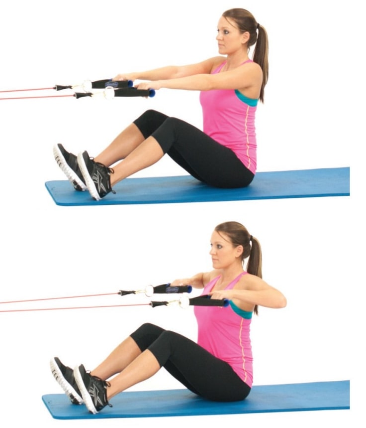 Seated Rows With Resistance Band