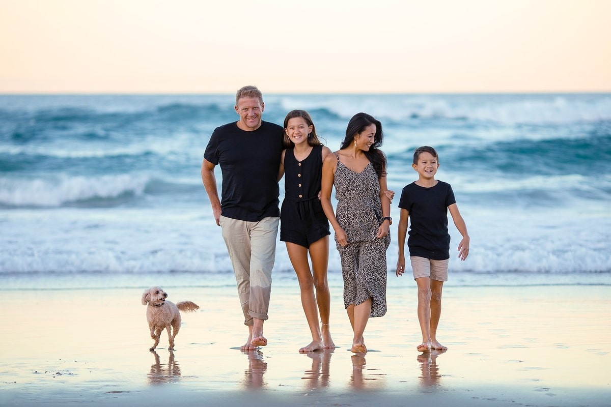 Family in Beach